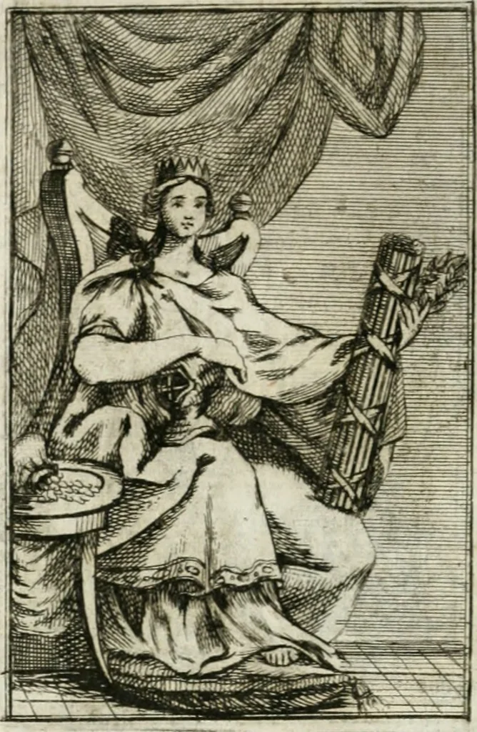 An illustration from Iconologie, tirée de divers auteurs : ouvrage utile aux gens de lettres, aux poëtes, aux artistes, & généralement à tous les amateurs des beaux-arts, 1766, leaf 63