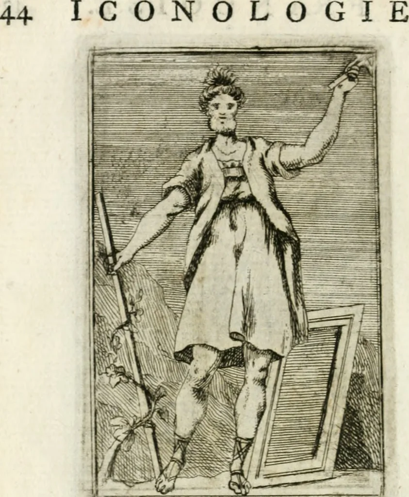 An illustration from Iconologie, tirée de divers auteurs : ouvrage utile aux gens de lettres, aux poëtes, aux artistes, & généralement à tous les amateurs des beaux-arts, 1766, leaf 65