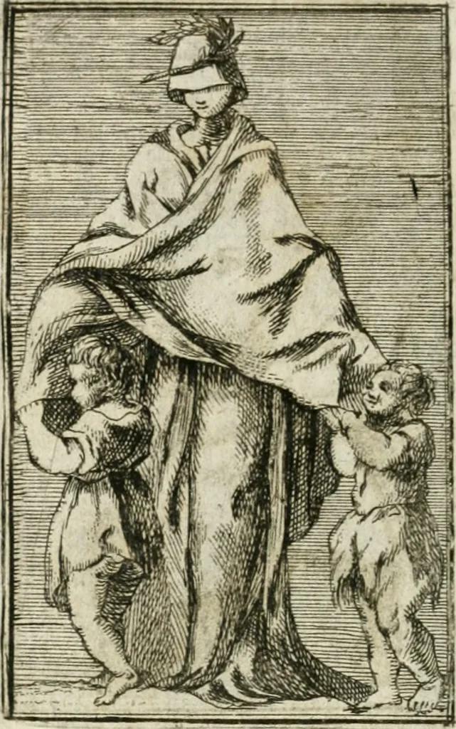 An illustration from Iconologie, tirée de divers auteurs : ouvrage utile aux gens de lettres, aux poëtes, aux artistes, & généralement à tous les amateurs des beaux-arts, 1766, leaf 75
