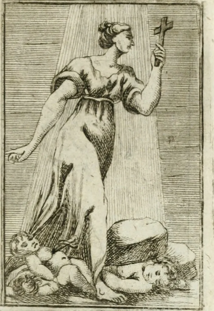 An illustration from Iconologie, tirée de divers auteurs : ouvrage utile aux gens de lettres, aux poëtes, aux artistes, & généralement à tous les amateurs des beaux-arts, 1766, leaf 86