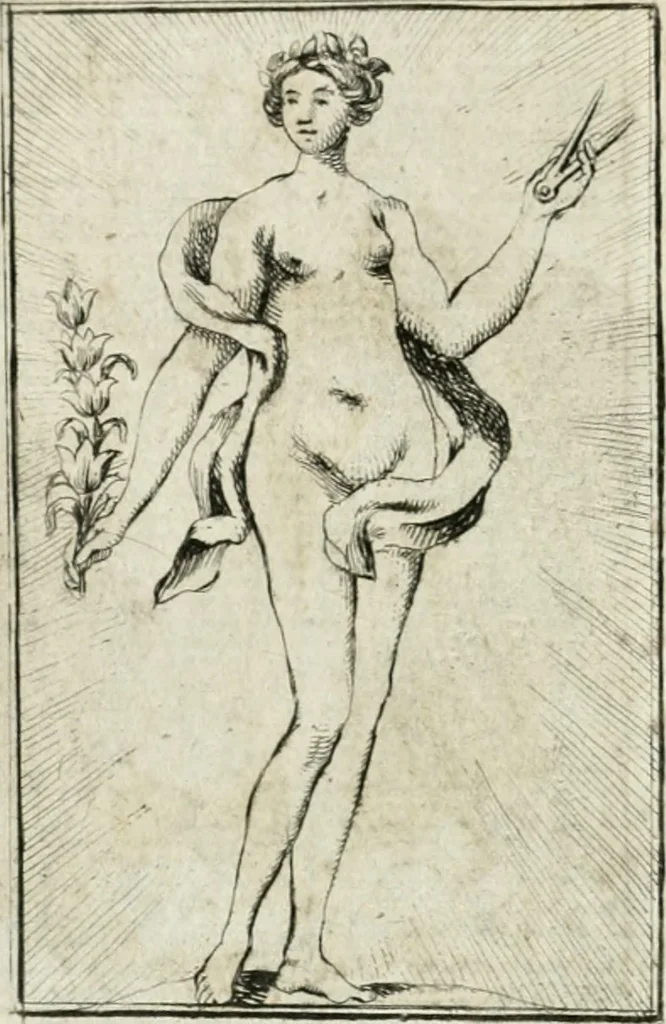 An illustration from Iconologie, tirée de divers auteurs : ouvrage utile aux gens de lettres, aux poëtes, aux artistes, & généralement à tous les amateurs des beaux-arts, 1766, leaf 87