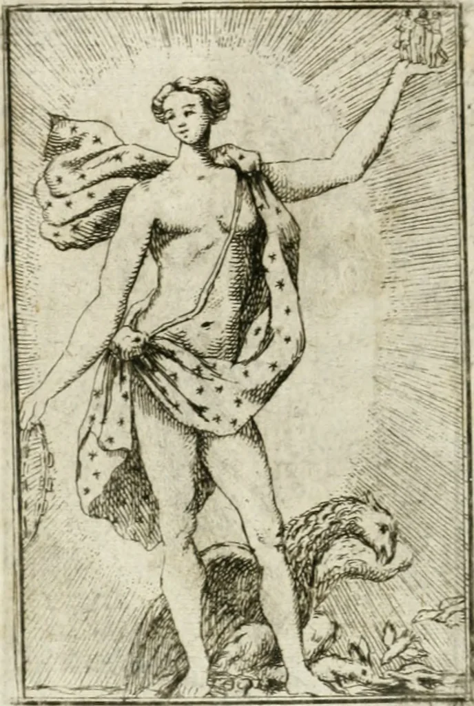 An illustration from Iconologie, tirée de divers auteurs : ouvrage utile aux gens de lettres, aux poëtes, aux artistes, & généralement à tous les amateurs des beaux-arts, 1766, leaf 89