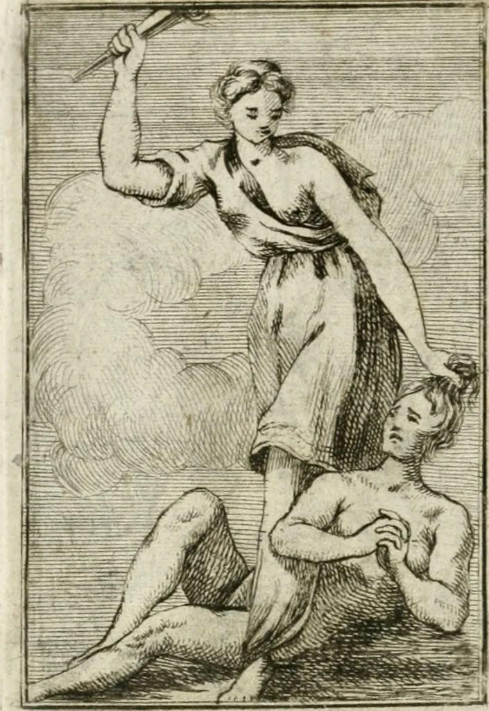 An illustration from Iconologie, tirée de divers auteurs : ouvrage utile aux gens de lettres, aux poëtes, aux artistes, & généralement à tous les amateurs des beaux-arts, 1766, leaf 93