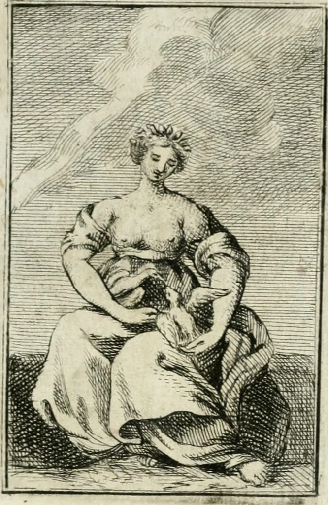 An illustration from Iconologie, tirée de divers auteurs : ouvrage utile aux gens de lettres, aux poëtes, aux artistes, & généralement à tous les amateurs des beaux-arts, 1766, leaf 96