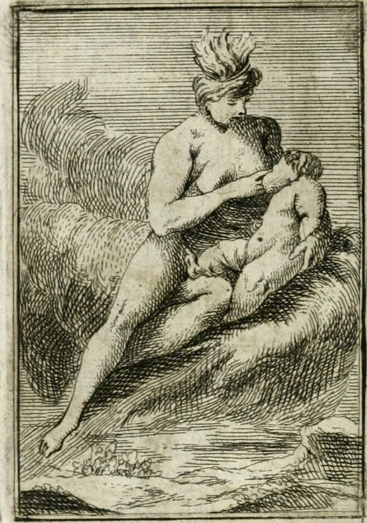 An illustration from Iconologie, tirée de divers auteurs : ouvrage utile aux gens de lettres, aux poëtes, aux artistes, & généralement à tous les amateurs des beaux-arts, 1766, leaf 105