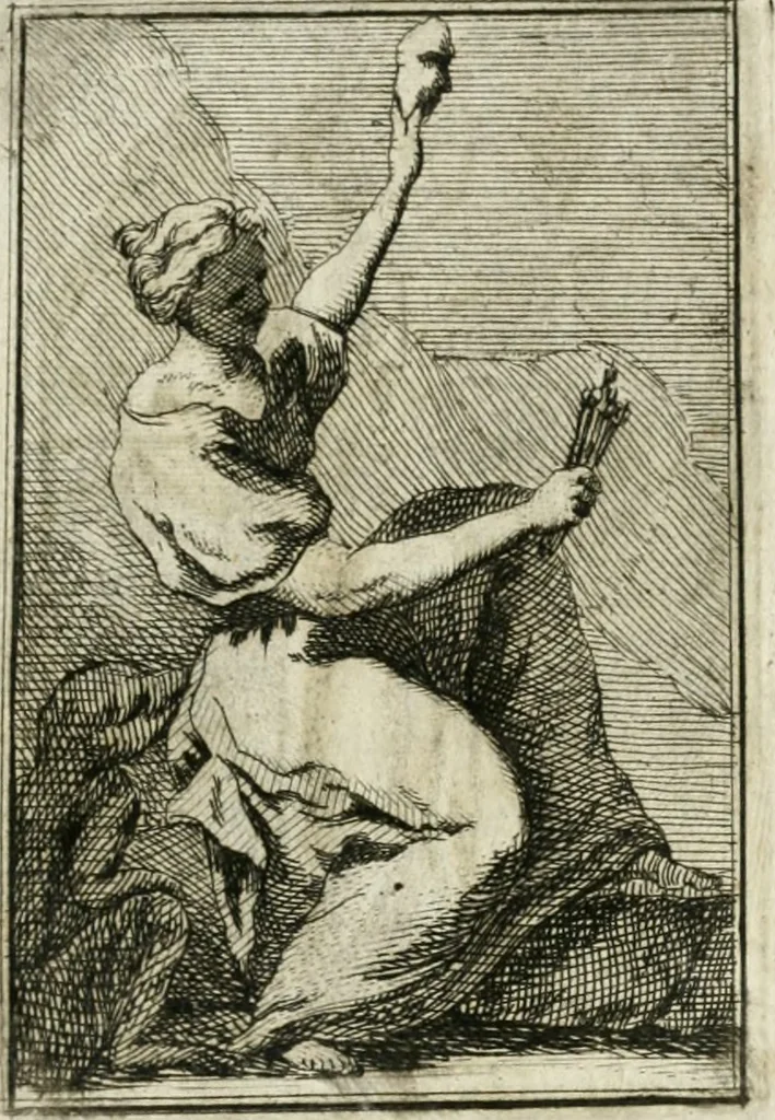 An illustration from Iconologie, tirée de divers auteurs : ouvrage utile aux gens de lettres, aux poëtes, aux artistes, & généralement à tous les amateurs des beaux-arts, 1766, leaf 110