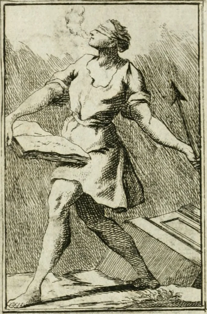 An illustration from Iconologie, tirée de divers auteurs : ouvrage utile aux gens de lettres, aux poëtes, aux artistes, & généralement à tous les amateurs des beaux-arts, 1766, leaf 115