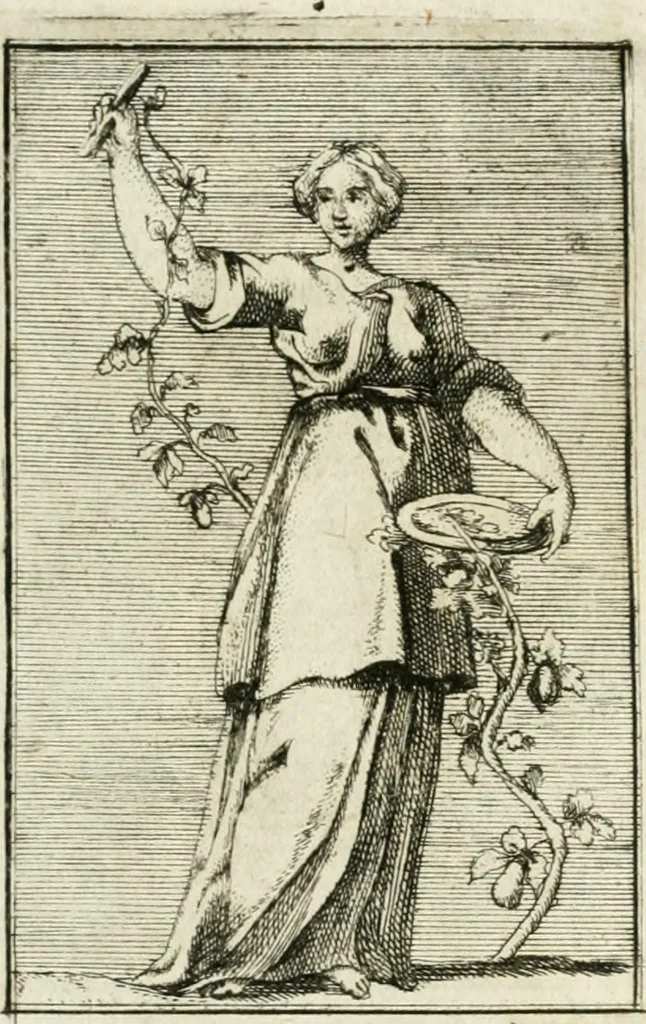 An illustration from Iconologie, tirée de divers auteurs : ouvrage utile aux gens de lettres, aux poëtes, aux artistes, & généralement à tous les amateurs des beaux-arts, 1766, leaf 12