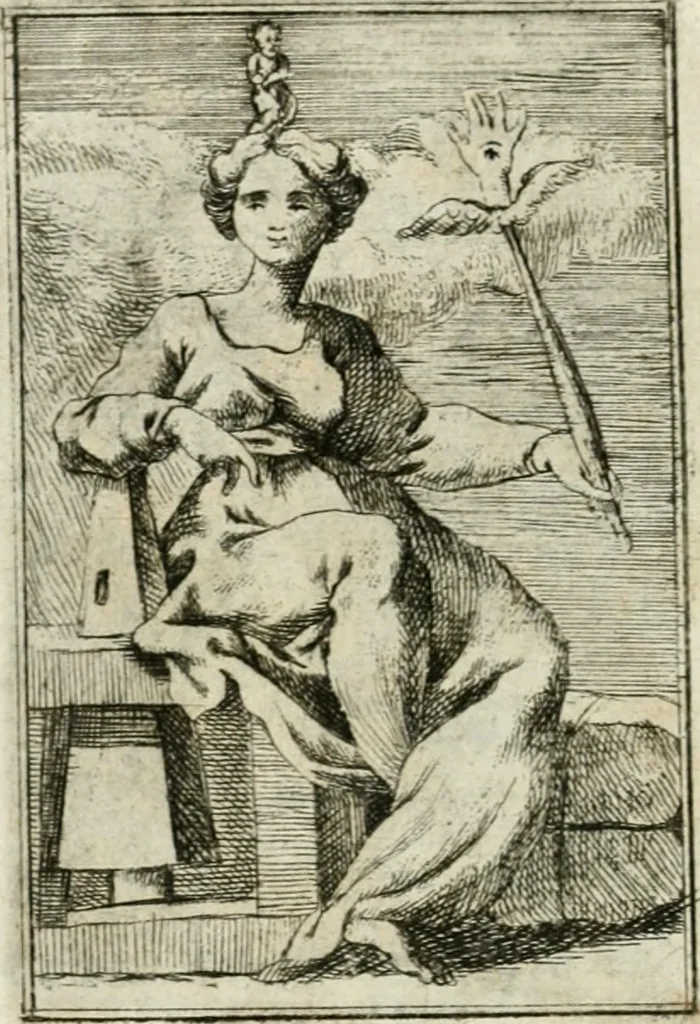 An illustration from Iconologie, tirée de divers auteurs : ouvrage utile aux gens de lettres, aux poëtes, aux artistes, & généralement à tous les amateurs des beaux-arts, 1766, leaf 123