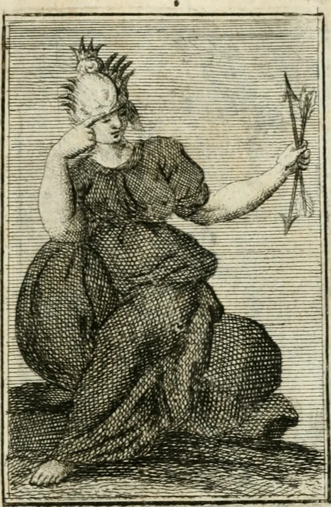 An illustration from Iconologie, tirée de divers auteurs : ouvrage utile aux gens de lettres, aux poëtes, aux artistes, & généralement à tous les amateurs des beaux-arts, 1766, leaf 128