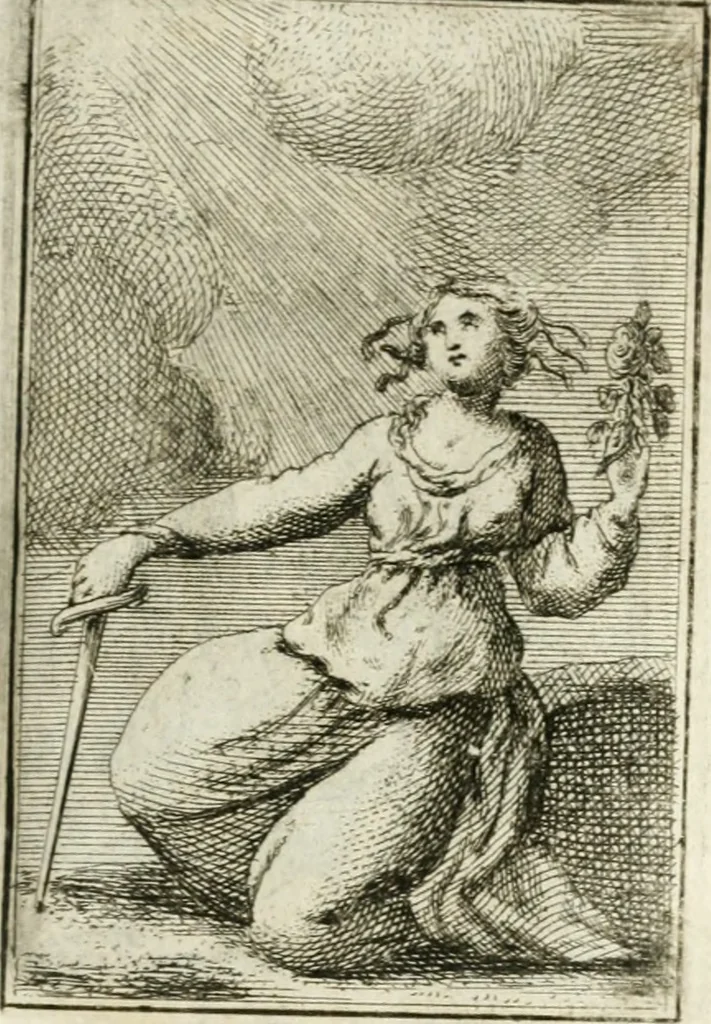 An illustration from Iconologie, tirée de divers auteurs : ouvrage utile aux gens de lettres, aux poëtes, aux artistes, & généralement à tous les amateurs des beaux-arts, 1766, leaf 134