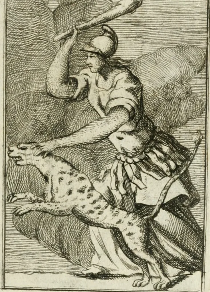 An illustration from Iconologie, tirée de divers auteurs : ouvrage utile aux gens de lettres, aux poëtes, aux artistes, & généralement à tous les amateurs des beaux-arts, 1766, leaf 14