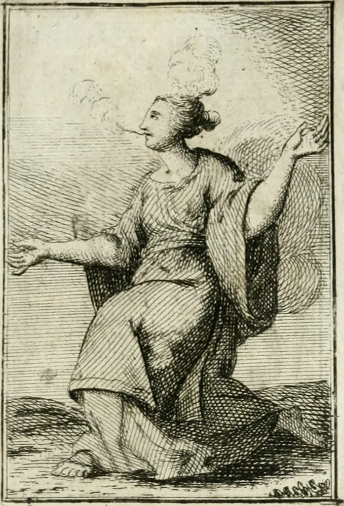 An illustration from Iconologie, tirée de divers auteurs : ouvrage utile aux gens de lettres, aux poëtes, aux artistes, & généralement à tous les amateurs des beaux-arts, 1766, leaf 144