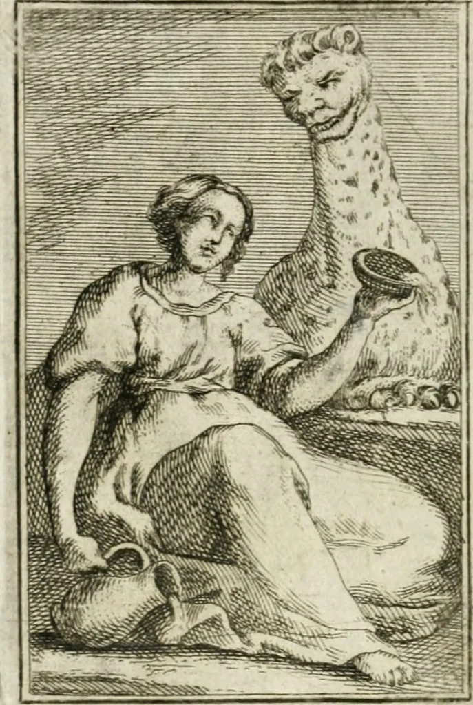 An illustration from Iconologie, tirée de divers auteurs : ouvrage utile aux gens de lettres, aux poëtes, aux artistes, & généralement à tous les amateurs des beaux-arts, 1766, leaf 145