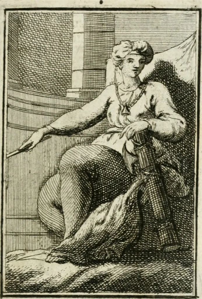 An illustration from Iconologie, tirée de divers auteurs : ouvrage utile aux gens de lettres, aux poëtes, aux artistes, & généralement à tous les amateurs des beaux-arts, 1766, leaf 154