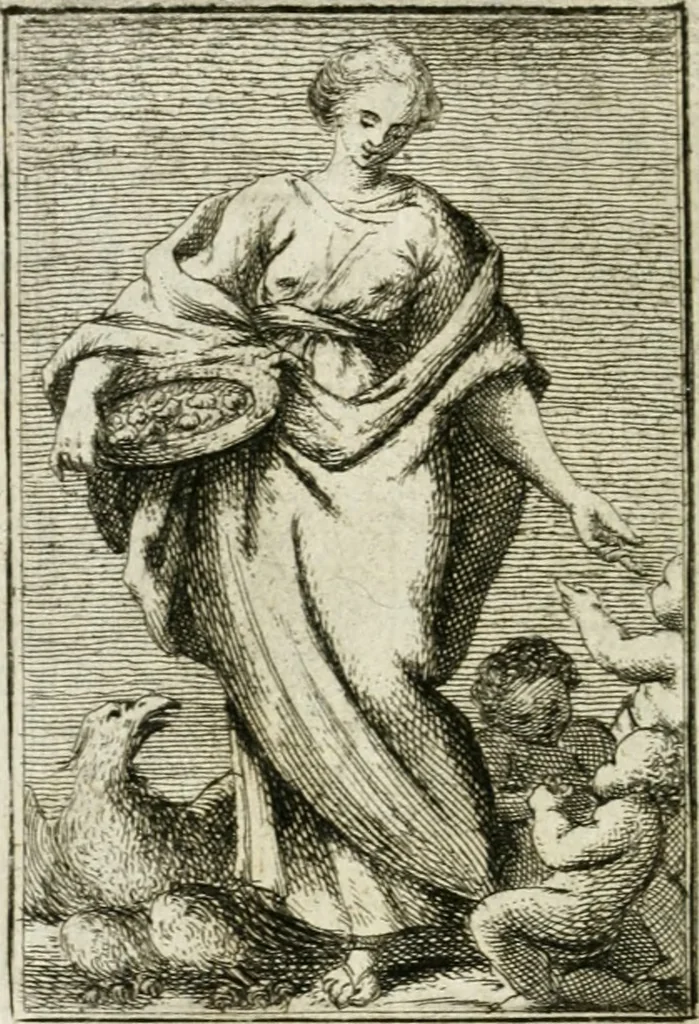 An illustration from Iconologie, tirée de divers auteurs : ouvrage utile aux gens de lettres, aux poëtes, aux artistes, & généralement à tous les amateurs des beaux-arts, 1766, leaf 159