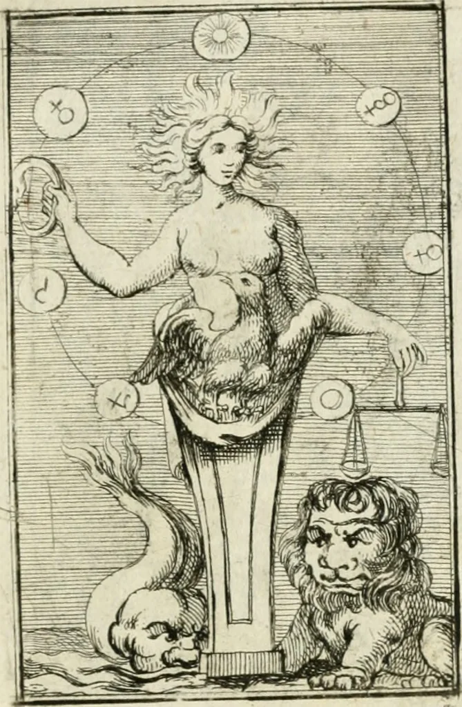 An illustration from Iconologie, tirée de divers auteurs : ouvrage utile aux gens de lettres, aux poëtes, aux artistes, & généralement à tous les amateurs des beaux-arts, 1766, leaf 172