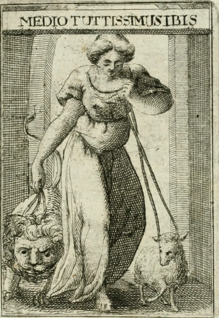An illustration from Iconologie, tirée de divers auteurs : ouvrage utile aux gens de lettres, aux poëtes, aux artistes, & généralement à tous les amateurs des beaux-arts, 1766, leaf 182