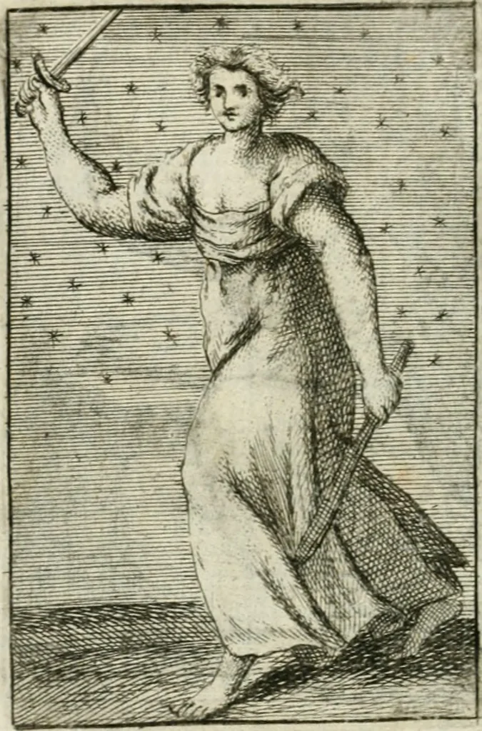 An illustration from Iconologie, tirée de divers auteurs : ouvrage utile aux gens de lettres, aux poëtes, aux artistes, & généralement à tous les amateurs des beaux-arts, 1766, leaf 187