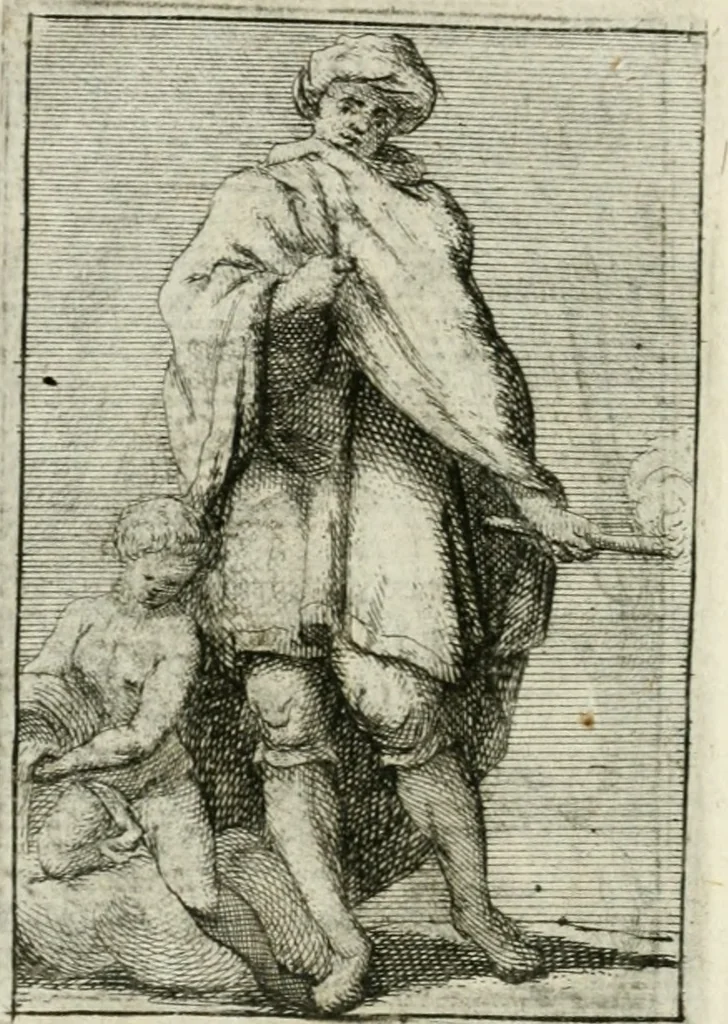 An illustration from Iconologie, tirée de divers auteurs : ouvrage utile aux gens de lettres, aux poëtes, aux artistes, & généralement à tous les amateurs des beaux-arts, 1766, leaf 193