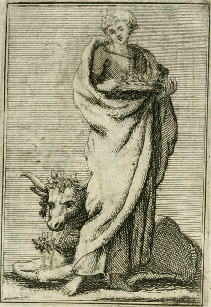 An illustration from Iconologie, tirée de divers auteurs : ouvrage utile aux gens de lettres, aux poëtes, aux artistes, & généralement à tous les amateurs des beaux-arts, 1766, leaf 196