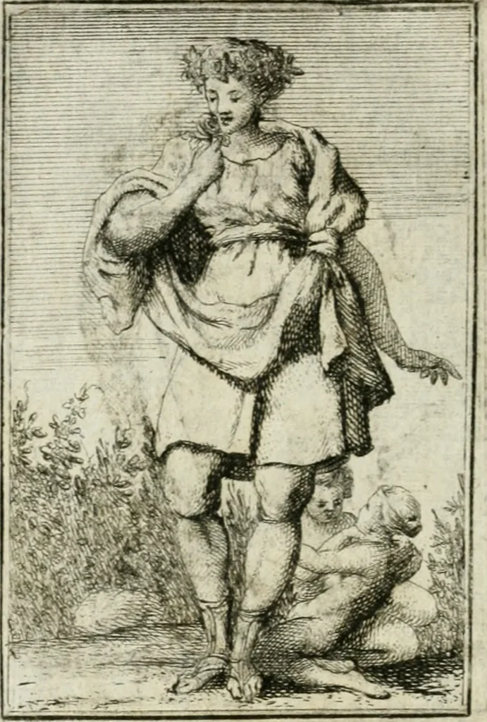 An illustration from Iconologie, tirée de divers auteurs : ouvrage utile aux gens de lettres, aux poëtes, aux artistes, & généralement à tous les amateurs des beaux-arts, 1766, leaf 197