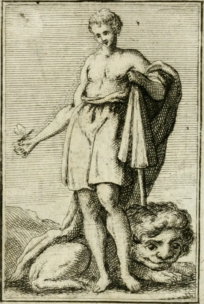 An illustration from Iconologie, tirée de divers auteurs : ouvrage utile aux gens de lettres, aux poëtes, aux artistes, & généralement à tous les amateurs des beaux-arts, 1766, leaf 199