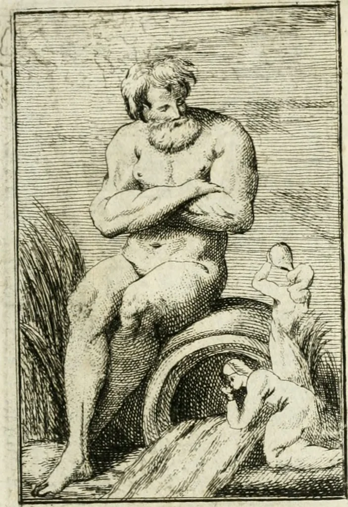 An illustration from Iconologie, tirée de divers auteurs : ouvrage utile aux gens de lettres, aux poëtes, aux artistes, & généralement à tous les amateurs des beaux-arts, 1766, leaf 28