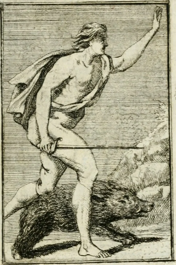 An illustration from Iconologie, tirée de divers auteurs : ouvrage utile aux gens de lettres, aux poëtes, aux artistes, & généralement à tous les amateurs des beaux-arts, 1766, leaf 36