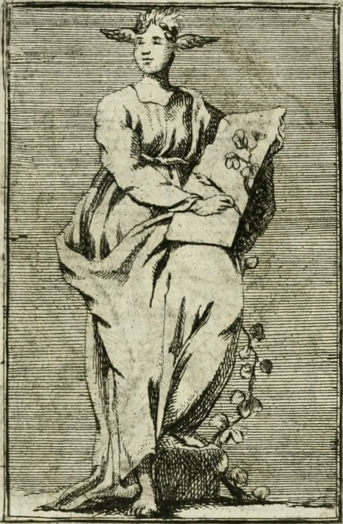 An illustration from Iconologie, tirée de divers auteurs : ouvrage utile aux gens de lettres, aux poëtes, aux artistes, & généralement à tous les amateurs des beaux-arts, 1766, leaf 42