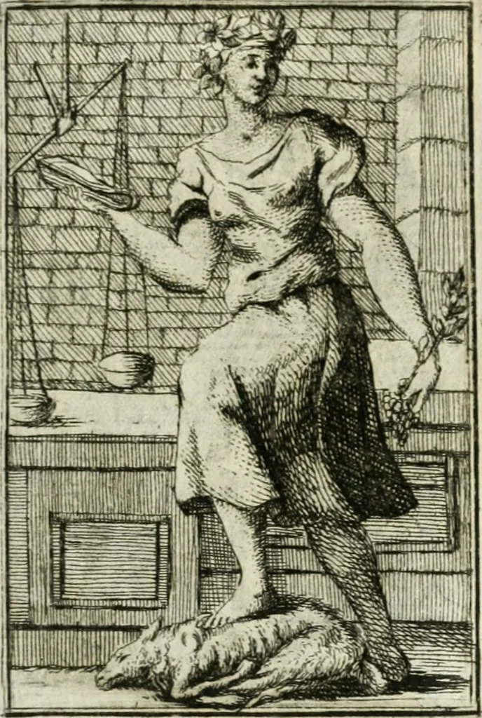 An illustration from Iconologie, tirée de divers auteurs : ouvrage utile aux gens de lettres, aux poëtes, aux artistes, & généralement à tous les amateurs des beaux-arts, 1766, leaf 44