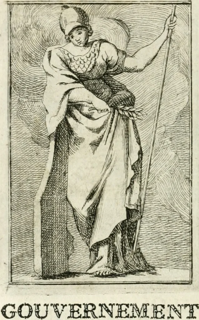 An illustration from Iconologie, tirée de divers auteurs : ouvrage utile aux gens de lettres, aux poëtes, aux artistes, & généralement à tous les amateurs des beaux-arts, 1766, leaf 55