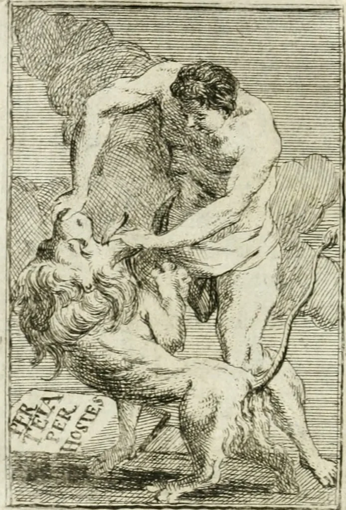 An illustration from Iconologie, tirée de divers auteurs : ouvrage utile aux gens de lettres, aux poëtes, aux artistes, & généralement à tous les amateurs des beaux-arts, 1766, leaf 59