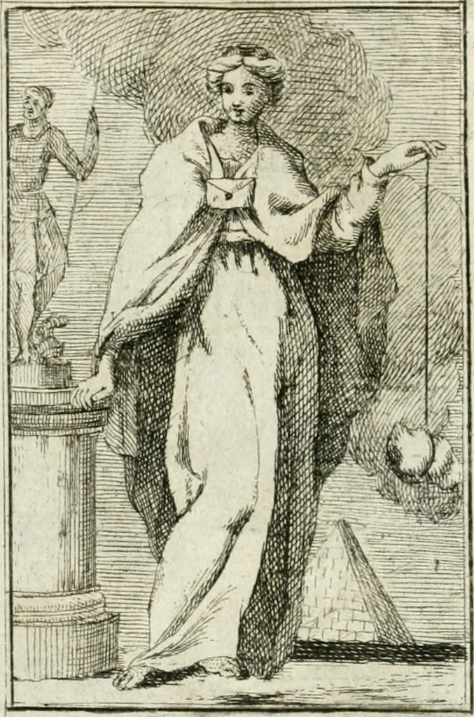An illustration from Iconologie, tirée de divers auteurs : ouvrage utile aux gens de lettres, aux poëtes, aux artistes, & généralement à tous les amateurs des beaux-arts, 1766, leaf 61