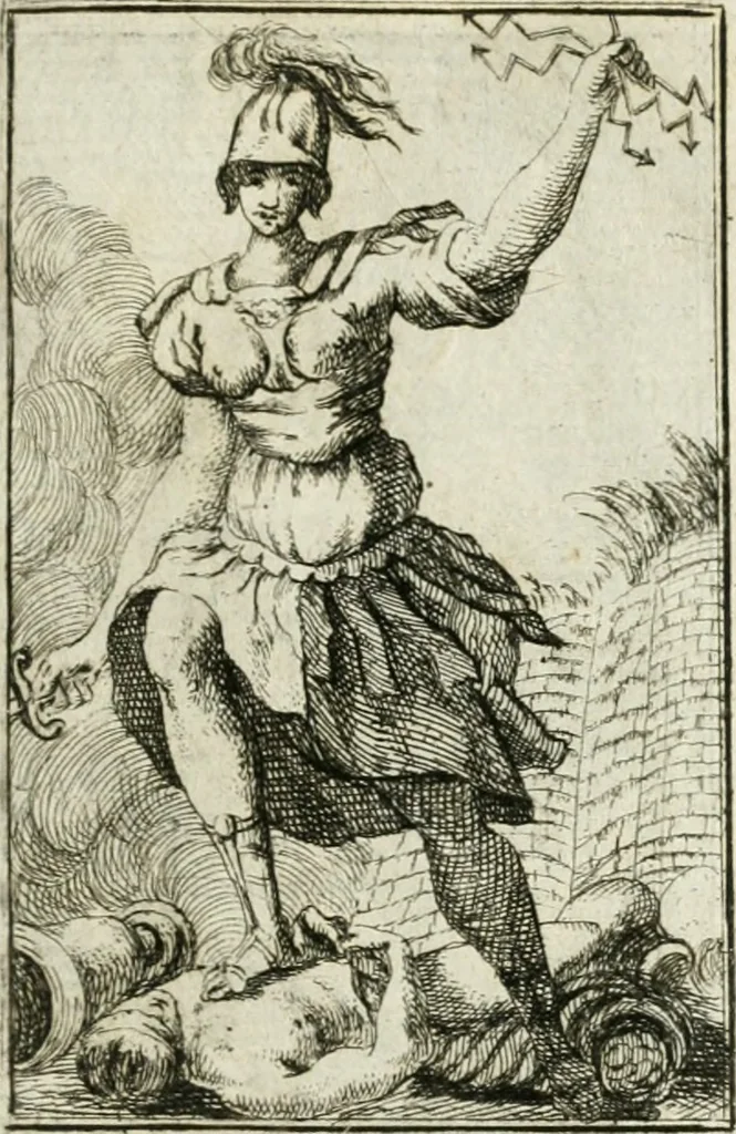 An illustration from Iconologie, tirée de divers auteurs : ouvrage utile aux gens de lettres, aux poëtes, aux artistes, & généralement à tous les amateurs des beaux-arts, 1766, leaf 62
