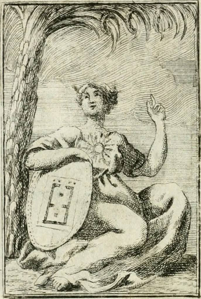 An illustration from Iconologie, tirée de divers auteurs : ouvrage utile aux gens de lettres, aux poëtes, aux artistes, & généralement à tous les amateurs des beaux-arts, 1766, leaf 63