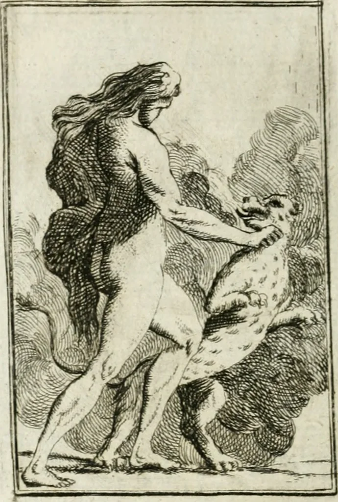 An illustration from Iconologie, tirée de divers auteurs : ouvrage utile aux gens de lettres, aux poëtes, aux artistes, & généralement à tous les amateurs des beaux-arts, 1766, leaf 65