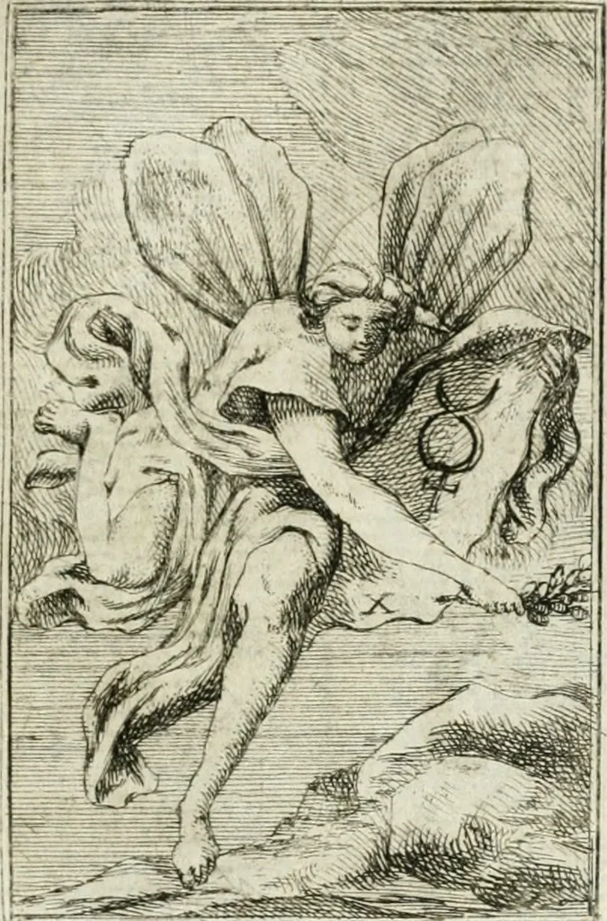 An illustration from Iconologie, tirée de divers auteurs : ouvrage utile aux gens de lettres, aux poëtes, aux artistes, & généralement à tous les amateurs des beaux-arts, 1766, leaf 76
