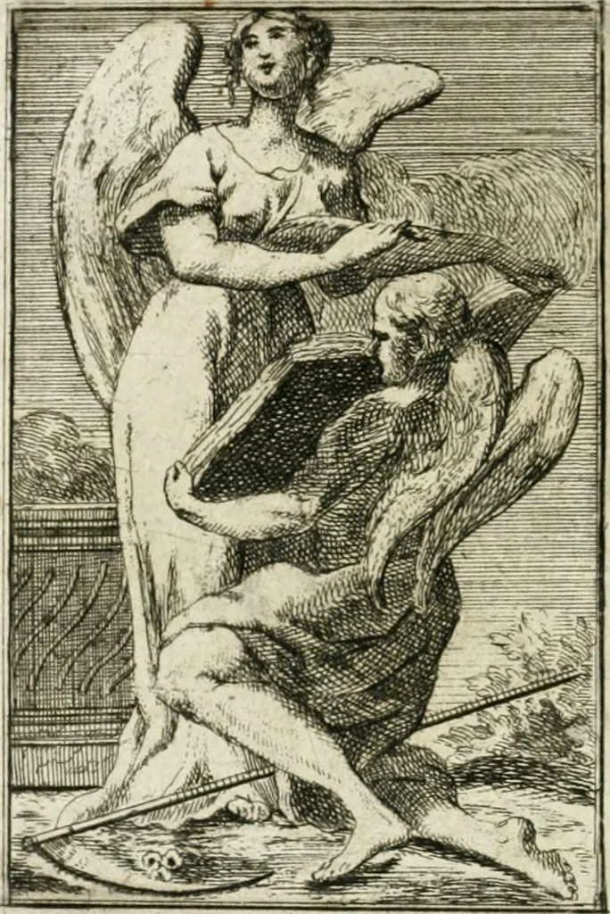 An illustration from Iconologie, tirée de divers auteurs : ouvrage utile aux gens de lettres, aux poëtes, aux artistes, & généralement à tous les amateurs des beaux-arts, 1766, leaf 91