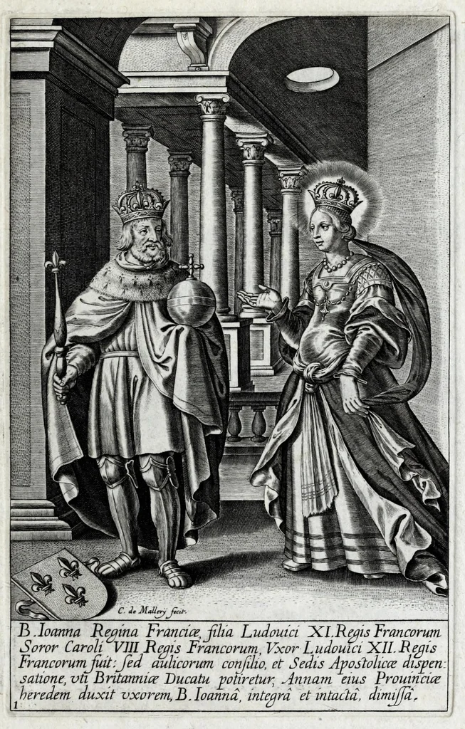 An illustration from Icvncvlae beatae Ioannae francorvm reginae, ordinis B. Mariae fundatricis, vitam, sanctitatem, miracula, mortem in parte repraesentantes, 1618, leaf 7