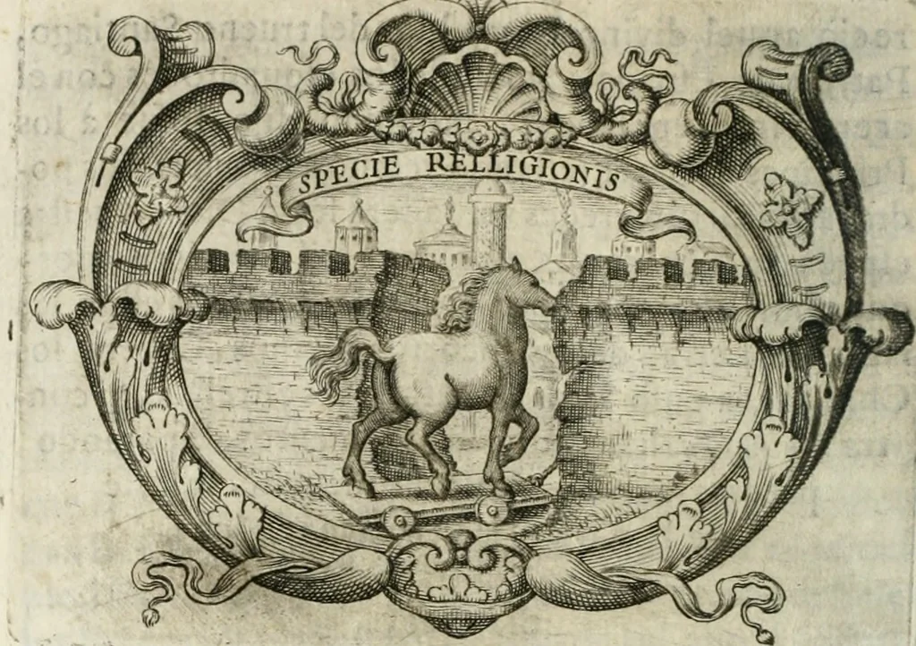 An illustration from Idea de un principe politico christiano : rapresentada en cien empresas : dedicada al principe de las Espaänas nuestro seänor, 1642, leaf 203