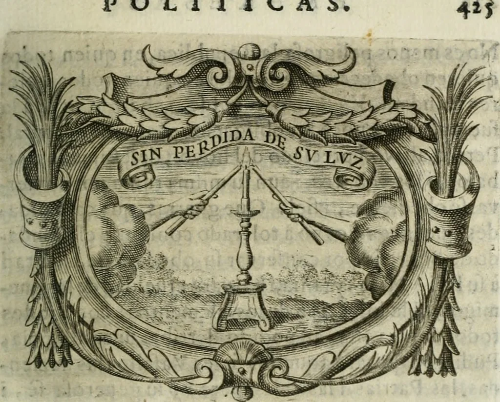 An illustration from Idea de un principe politico christiano : rapresentada en cien empresas : dedicada al principe de las Espaänas nuestro seänor, 1642, leaf 448