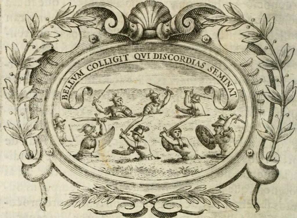 An illustration from Idea de un principe politico christiano : rapresentada en cien empresas : dedicada al principe de las Espaänas nuestro seänor, 1642, leaf 595