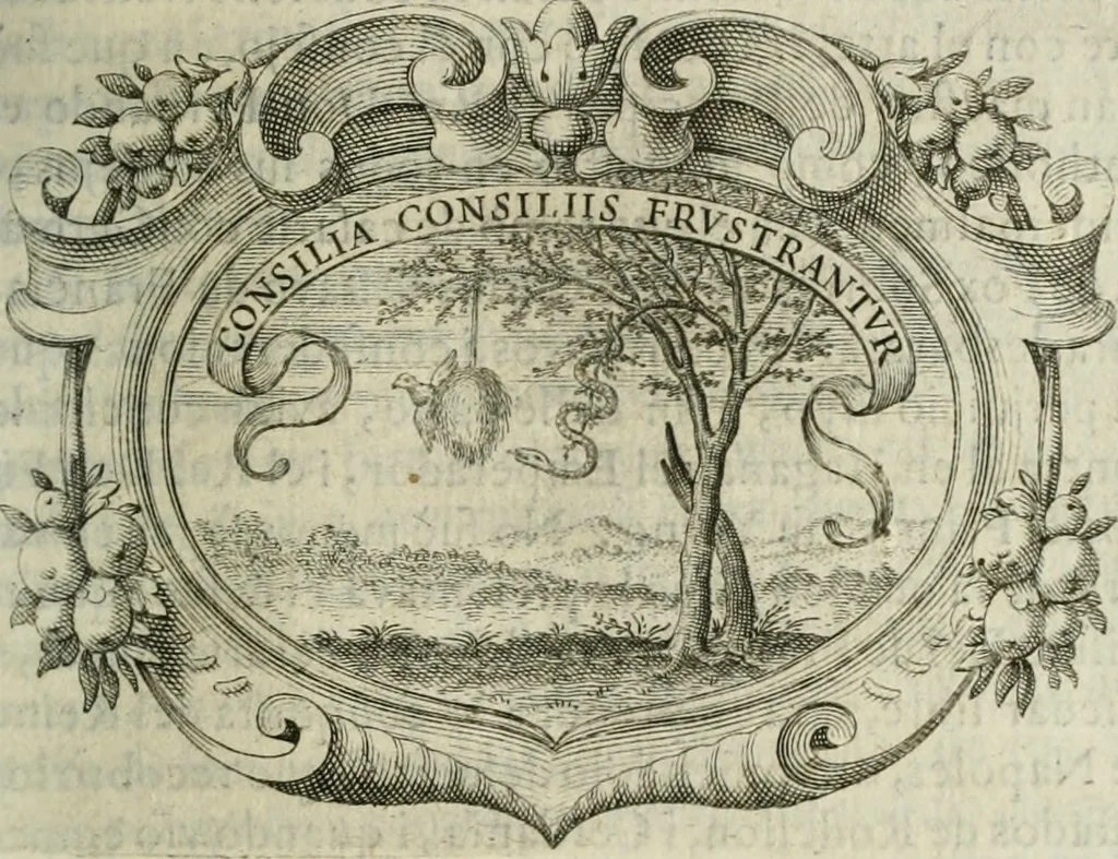 An illustration from Idea de un principe politico christiano : rapresentada en cien empresas : dedicada al principe de las Espaänas nuestro seänor, 1642, leaf 616