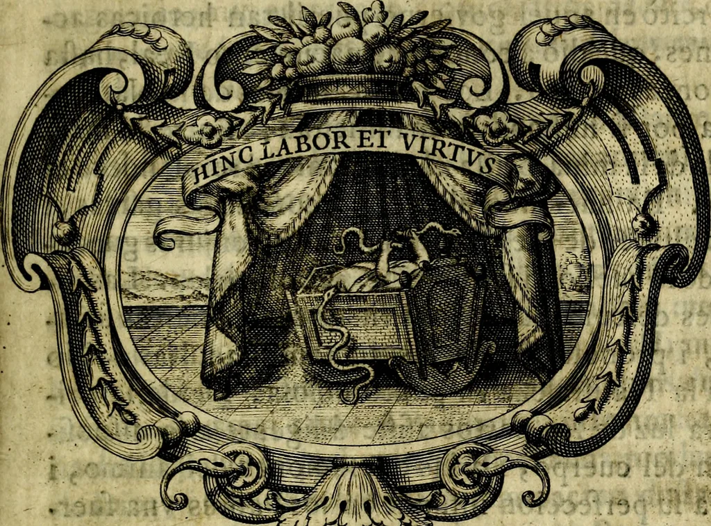 An illustration from Idea de un principe politico christiano : rapresentada en cien empresas, 1642, leaf 22