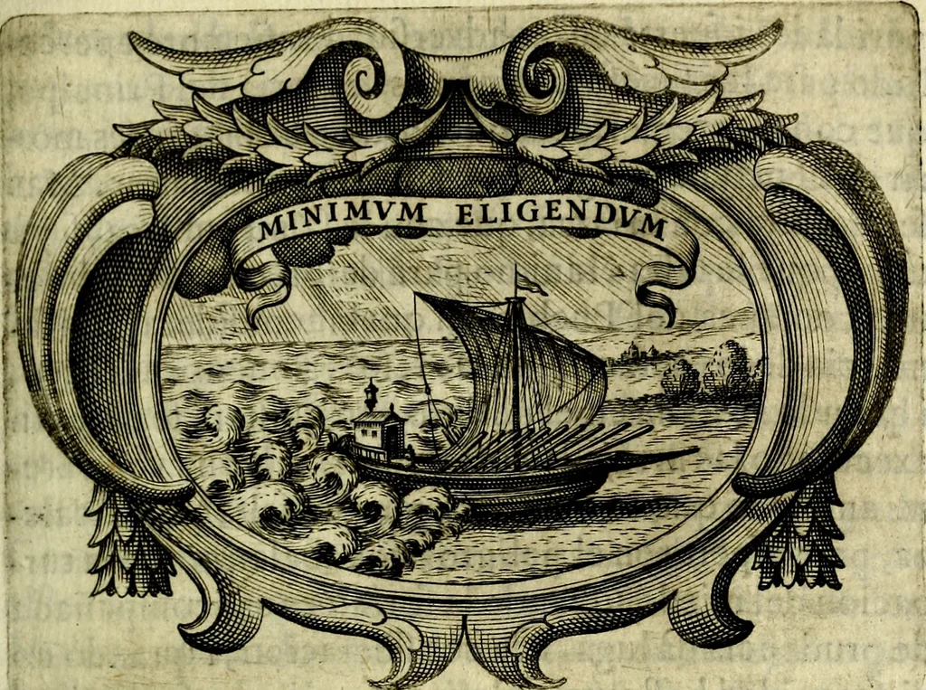 An illustration from Idea de un principe politico christiano : rapresentada en cien empresas, 1642, leaf 266