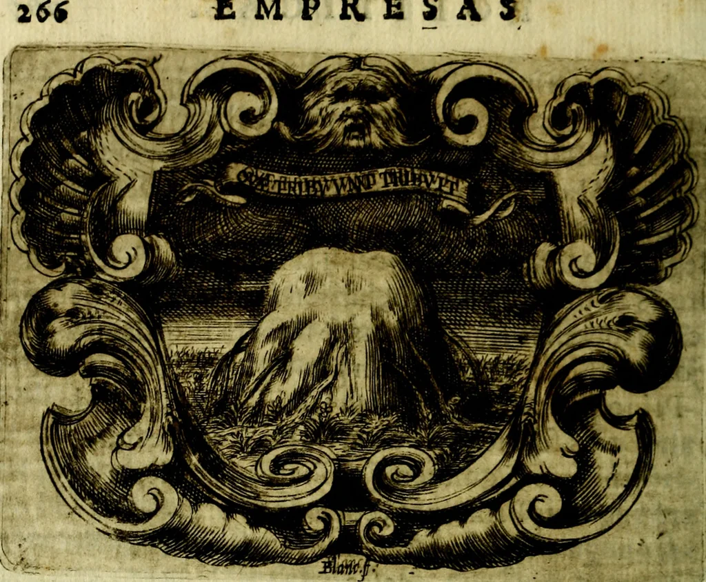 An illustration from Idea de un principe politico christiano : rapresentada en cien empresas, 1642, leaf 287
