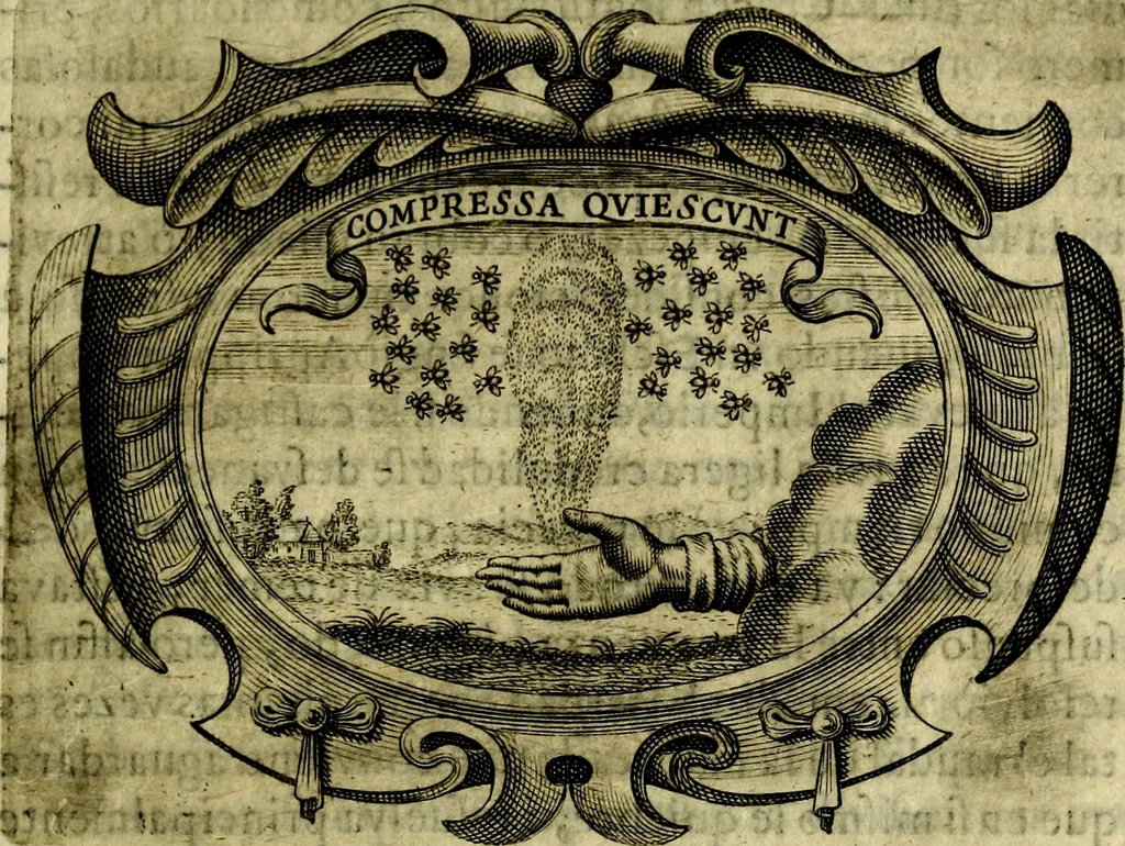 An illustration from Idea de un principe politico christiano : rapresentada en cien empresas, 1642, leaf 576