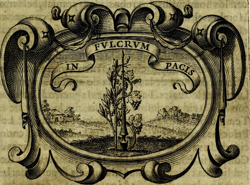 An illustration from Idea de un principe politico christiano : rapresentada en cien empresas, 1642, leaf 586