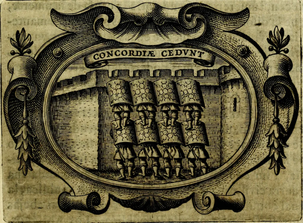 An illustration from Idea de un principe politico christiano : rapresentada en cien empresas, 1642, leaf 680